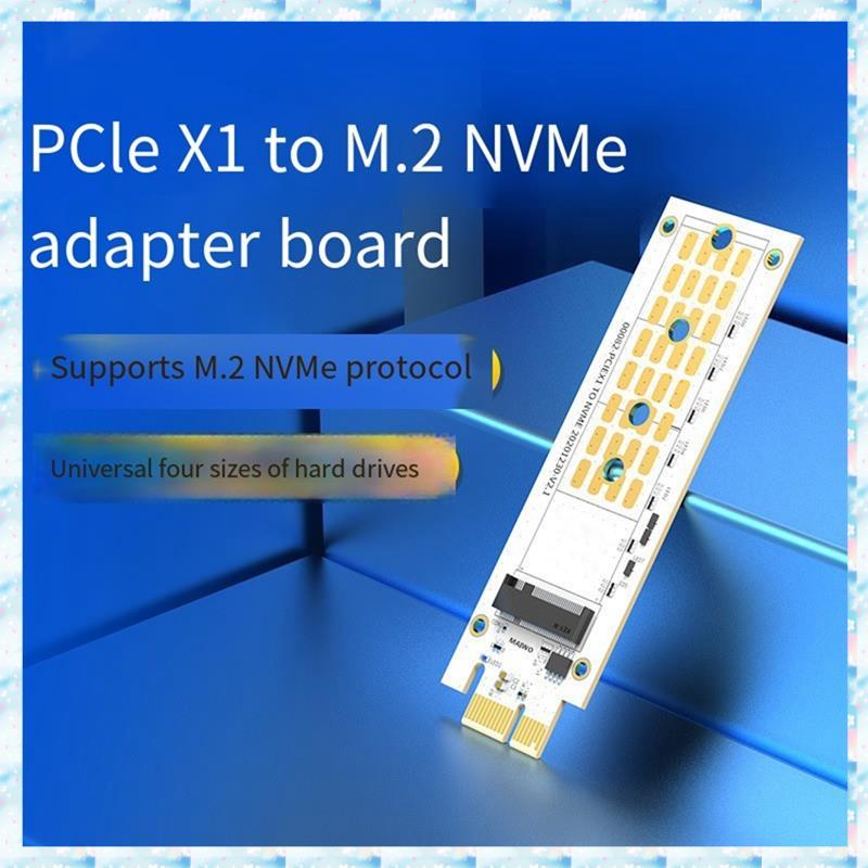 [RQMU] PCIE X1 ถึง M.2 M Key NVME Riser อะแดปเตอร์การ์ด HDD 32Gbps M2 MKey การ์ดขยาย RGB อะแดปเตอร์ค