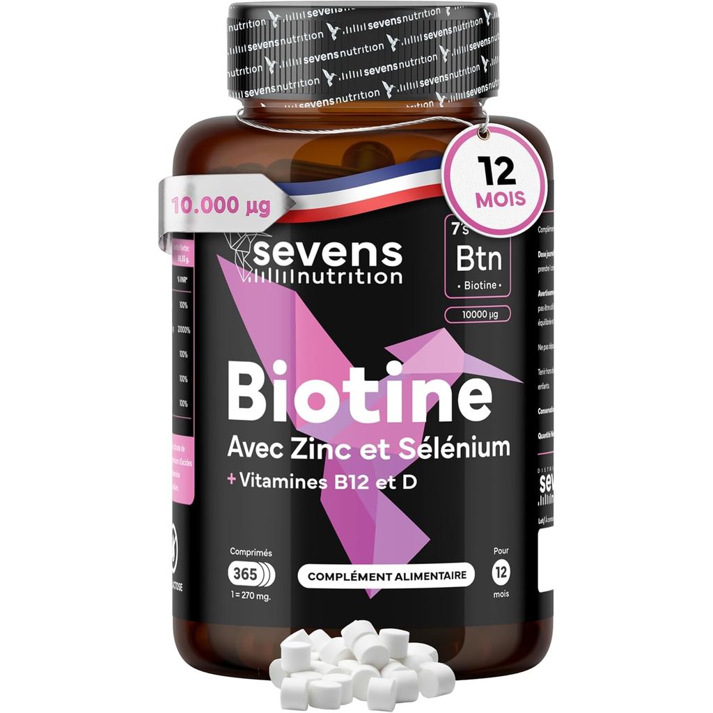 Biotin 1,000 Micrograms Hair Care Skin Care Armor – อาหารเสริม Zinc Selenium วิตามิน B12 D – 365 เม็