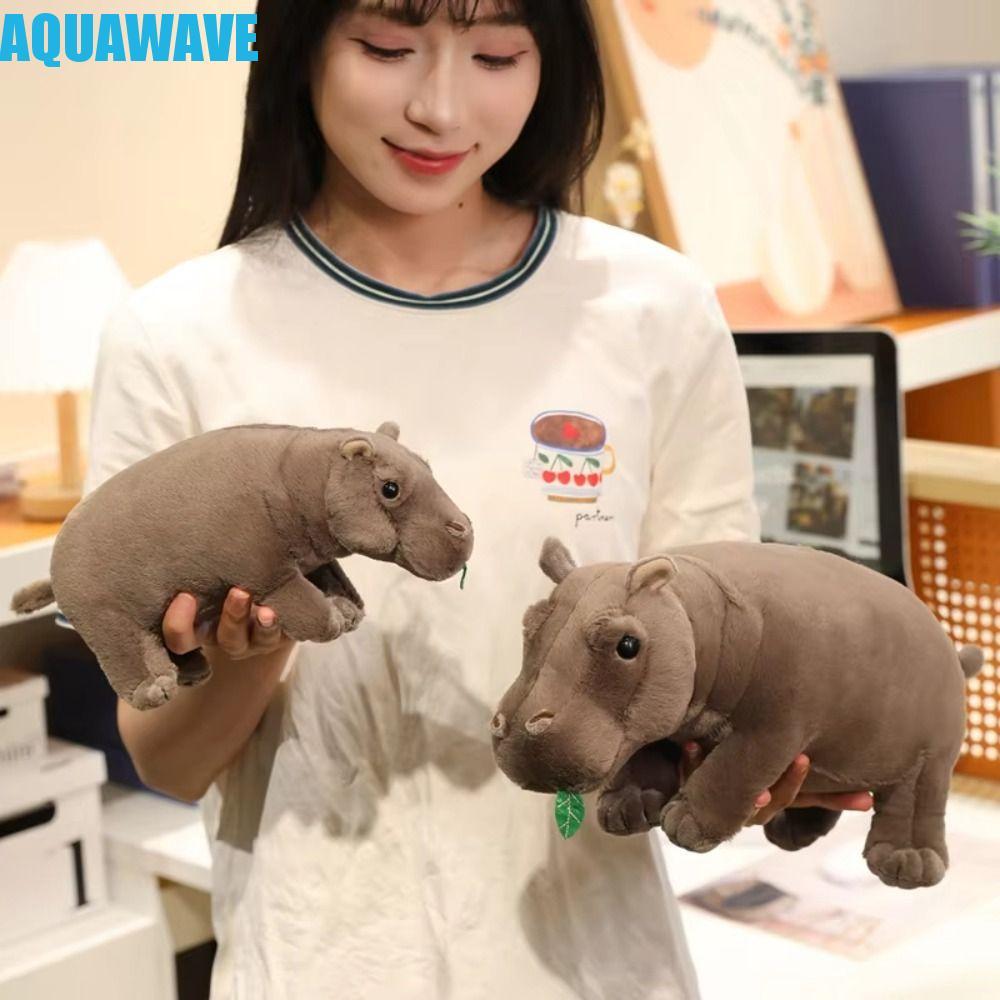 AQUAWAVE Hippo Plush Toy, Reality จําลองตุ๊กตา Hippo ตุ๊กตานุ่มเหมือนจริง 20 ซม.การ์ตูนตุ๊กตา Hippop