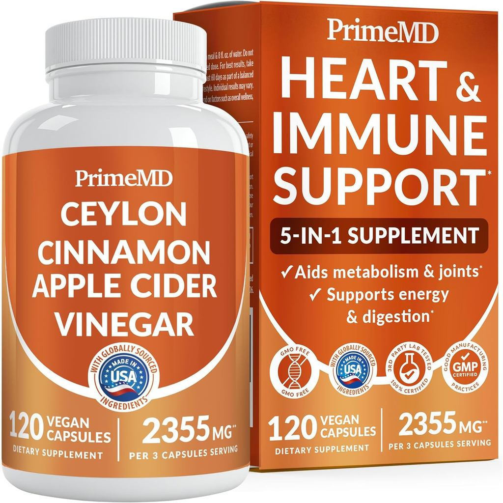 คอลลาเจน น้ํามันปลา โปรไบโอติก 5-in-1 Ceylon Cinnamon Capsules 2355mg-Apple Cider Vinegar Capsules บ