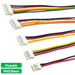 PH2.0mm Male/Female สายไฟ JST สายพิน หัวพิน 2/3/4/5/6Pin หัวผู้/เมีย AWG26 ยาว 20cm JST Female Cable Single Head Term...