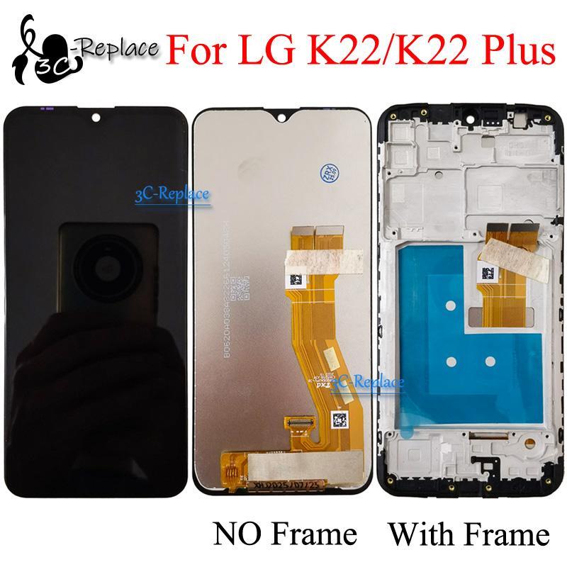 สีดํา 6.2 สําหรับ LG K22 k22 plus k22 + K200Z K200E K200B K200HMW K200HM จอแสดงผล LCD Touch Screen D