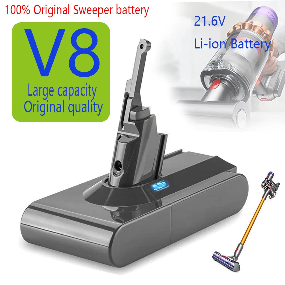 2024ล่าสุด Dyson V8 21.6โวลต์12800มิลลิแอมป์ชั่วโมงเปลี่ยนแบตเตอรี่ Dyson V8สัมบูรณ์ไร้สายเครื่องดูด