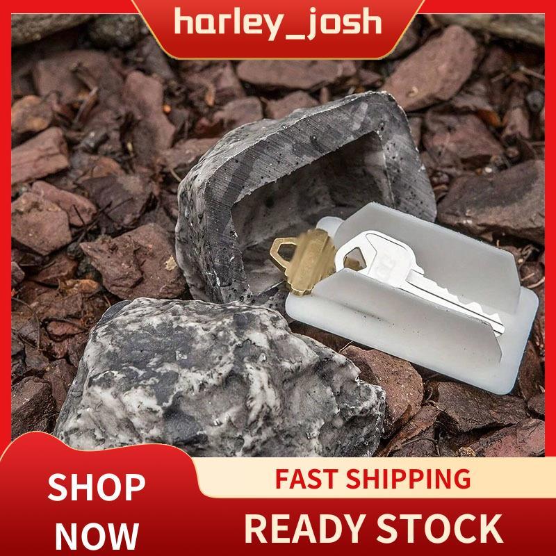harley_josh Hide-A-Passed-Key Fake-Rock - ดูชุดหินจําลองชุดกล่องเก็บกุญแจเรซิ่นชุด