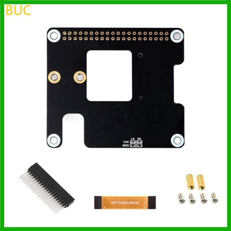 BUC สําหรับ Pi 5 PCIe ถึง M 2 หมวก NVME ความเร็วขยาย 16Pin สาย GPIO Header รองรับ Active Cooling สํา