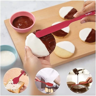 Walfos 5 Pcs. / Set Non-Stick Silicone Spatula Baking Pastry Heat-Resistant Kitchen Utensil Cooking Tool