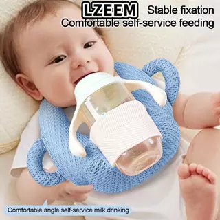 Lzem ที่ใส่ขวดนมเด็ก,หมอนป้อนอาหารเด็กแบบปรับได้สบาย,แบบพกพาปลอดสารพิษนุ่มแฮนด์ฟรีให้อาหารสนับสนุนหมอนสําหรับทารก