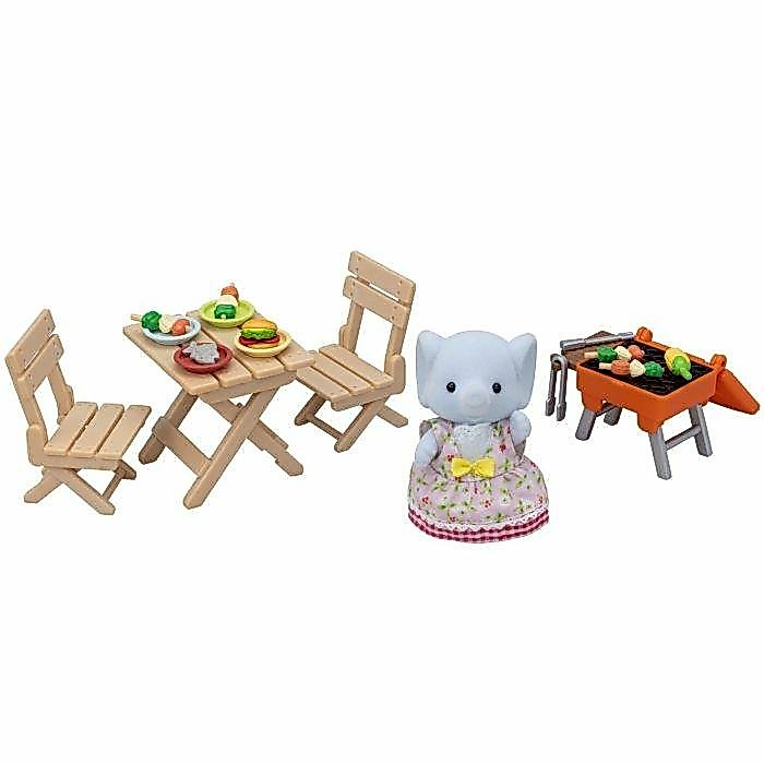 Sylvanian Families BBQ Picnic Set -Elephant Girl/ ซิลวาเนียน แฟมิลี่ ชุดบาร์บีคิวปิคนิคและเด็กหญิงช้าง — صورة 4