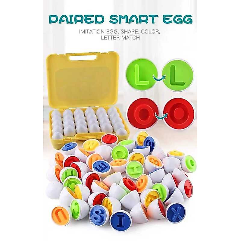 C Montessori Baby Toys Match Egg Puzzle Geometry Matching Egg Color Alphabets Easter Egg Eduional T