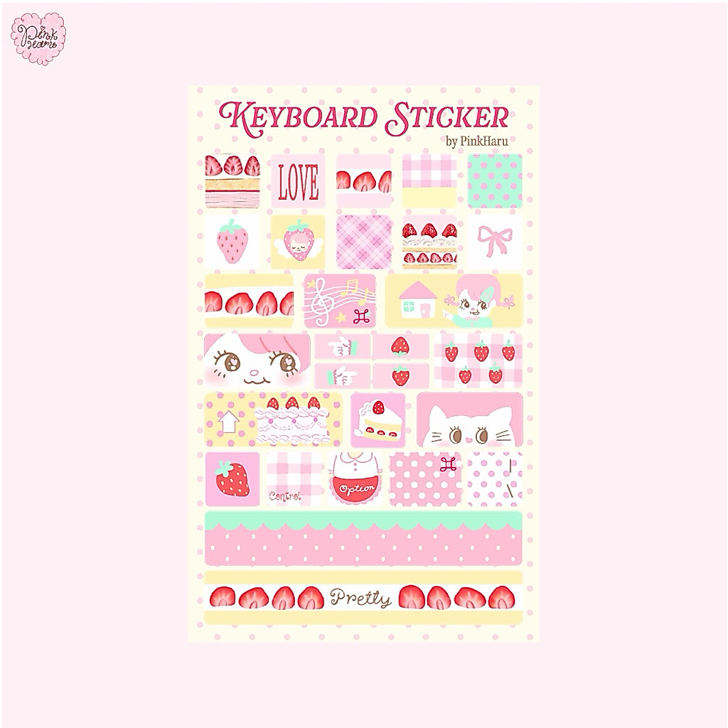 Pinkharu | Keyboard Sticker สติ๊กเกอร์แปะคีย์บอร์ด