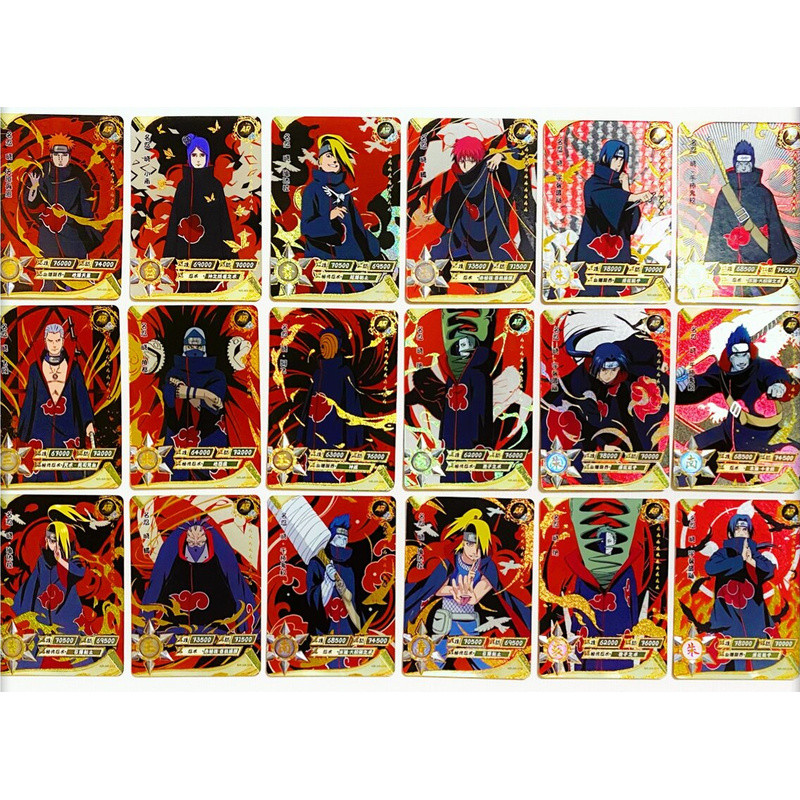 Authentic Kayou Naruto AR Sand Gold Card 1-66 Akatsuki Pain Itachi Villain Collection Card