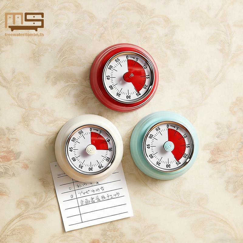 Tt Magnetic Visible Counted Mechanical Kitchen Timer Alarm ไม่มีแบตเตอรี่สําหรับทําอาหารเบเกอรี่ Camping Trip ใช้ mbn