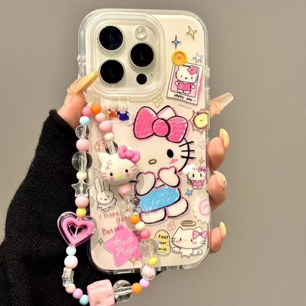 Graffiti Cat เหมาะสําหรับ Samsung s24fe เคสโทรศัพท์ s26 สองชั้น s23ultra สร้อยข้อมือ s21 +/ s22/a54/