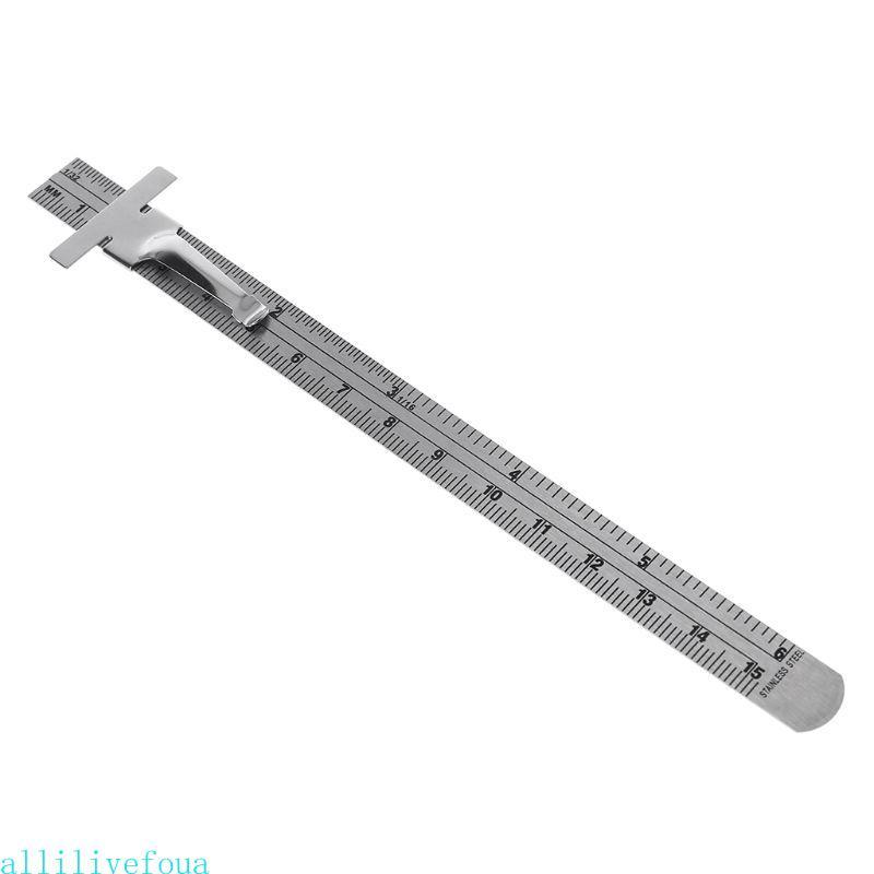 Allilivefoua 6 Stainless Steel Pocket Rule Handy Ruler Hight Meter for Engineering School