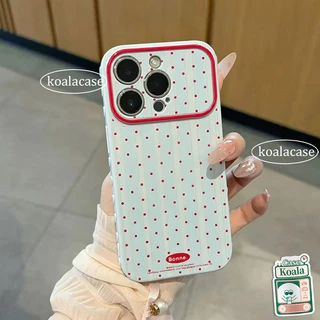 เข้ากันได้กับ IPhone 17 15 11 12 15 13 16 14 Pro Max 16 7 8 Plus XR X XS Air เคสหัวใจกระจก พร้อมขาตั้ง ลายจุด เส้น