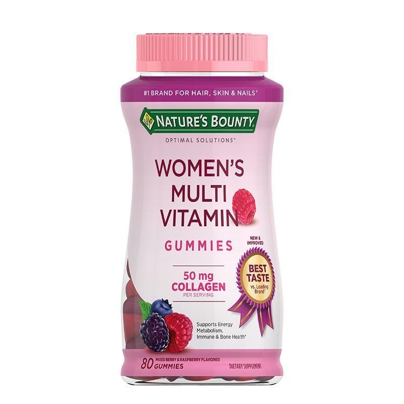 Natures Baby Gummy Womens Multivitamin VE Multi-Mineral Tablets Nutritional Collagen Health Care ประ