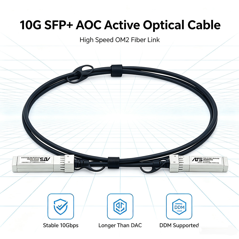10G SFP+ AOC Active Optical Cable OM2 850nm DDM Fiber Cable
