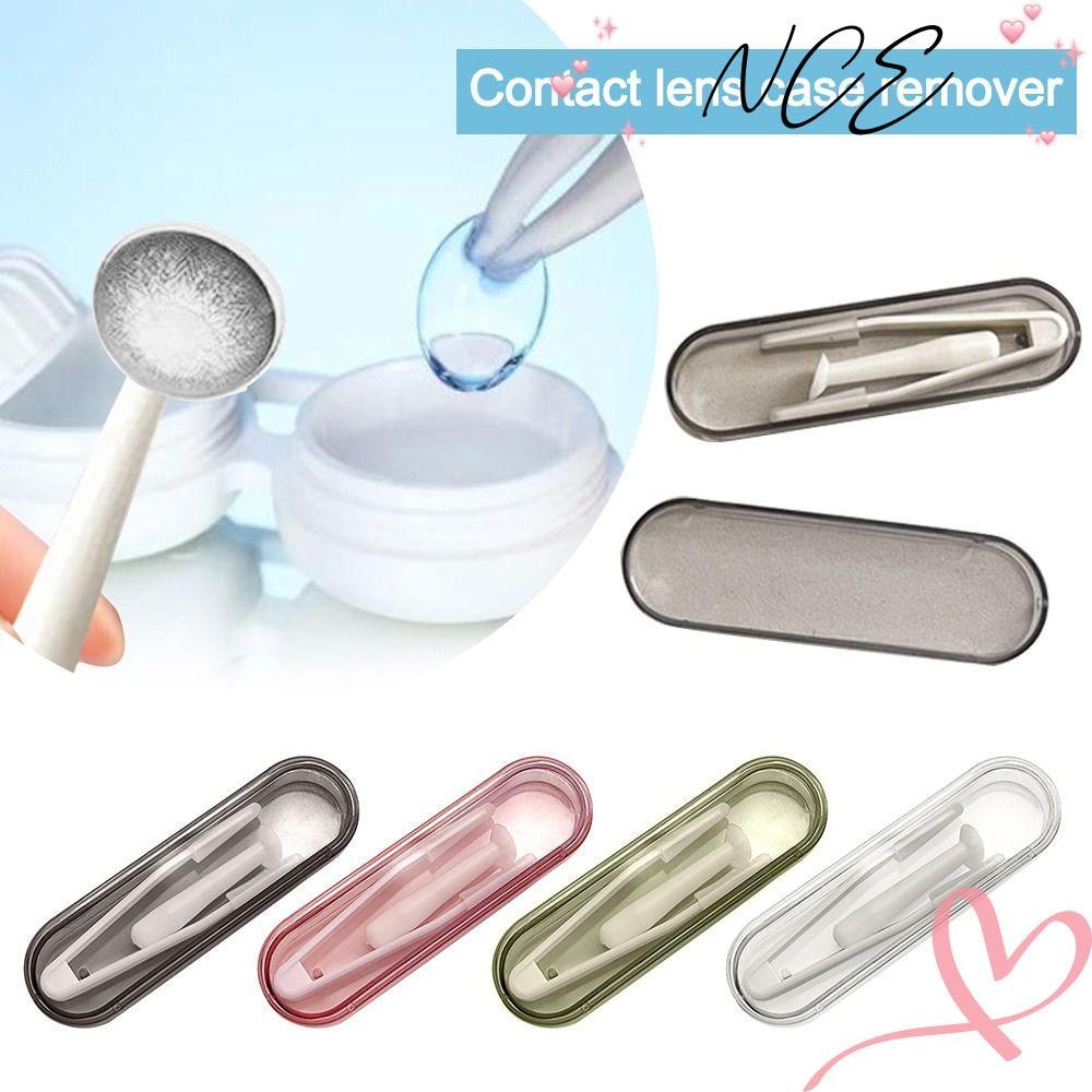 NCEคอนแทคเลนส์แหนบดูดติด,ชุดเดินทางสวมใส่เครื่องมือคอนแทคเลนส์ผู้ถือRemover,แบบพกพาชุดเก็บตาดูแลเครื