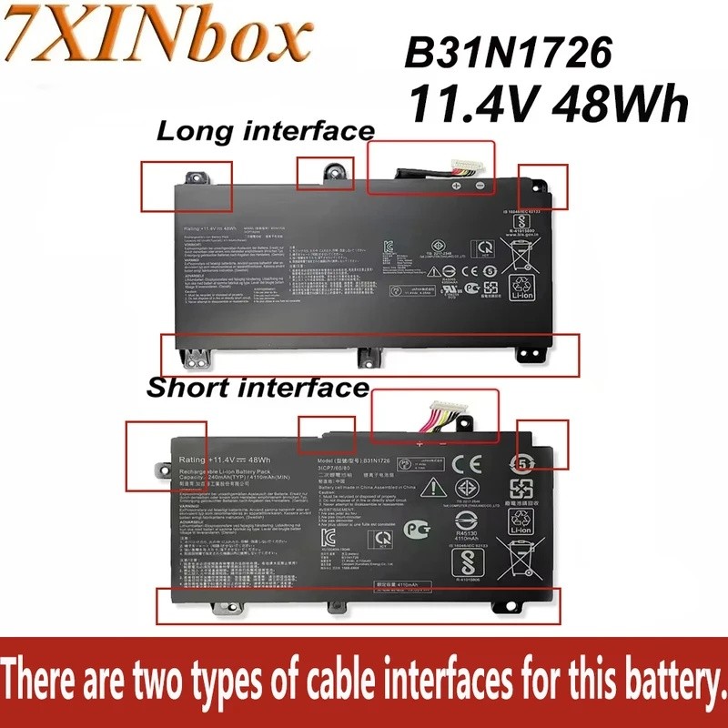 7XINbox B31N1726 B31N1726-1 11.4V 48Wh แบตเตอรี่แล็ปท็อปสําหรับ ASUS TUF Gaming FX504G FX505G FX80 F