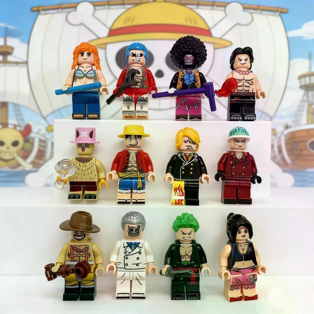 2026 สไตล์ใหม่เข้ากันได้ Lego One Piece One Piece Luffy Zoro Nami Chopper Frankie ประกอบอาคารบล็อก M
