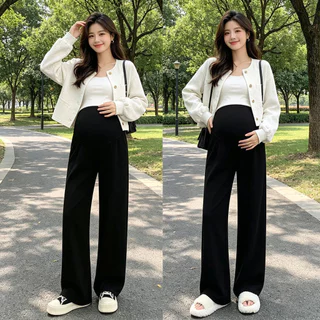 กางเกงขายาวขากว้างคนท้อง ใส่ทำงานสุภาพ