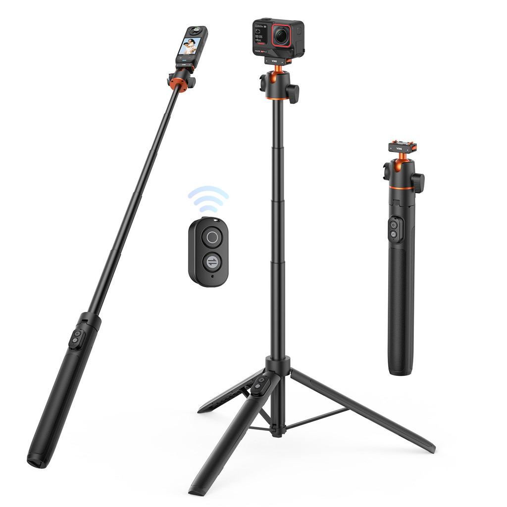 VRIG AC-104S 55 "Selfie Stick ขาตั้งกล้องสําหรับ Insta 360 Ace Pro 2 / X5 / X4 Air / Ace Pro / Ace พ