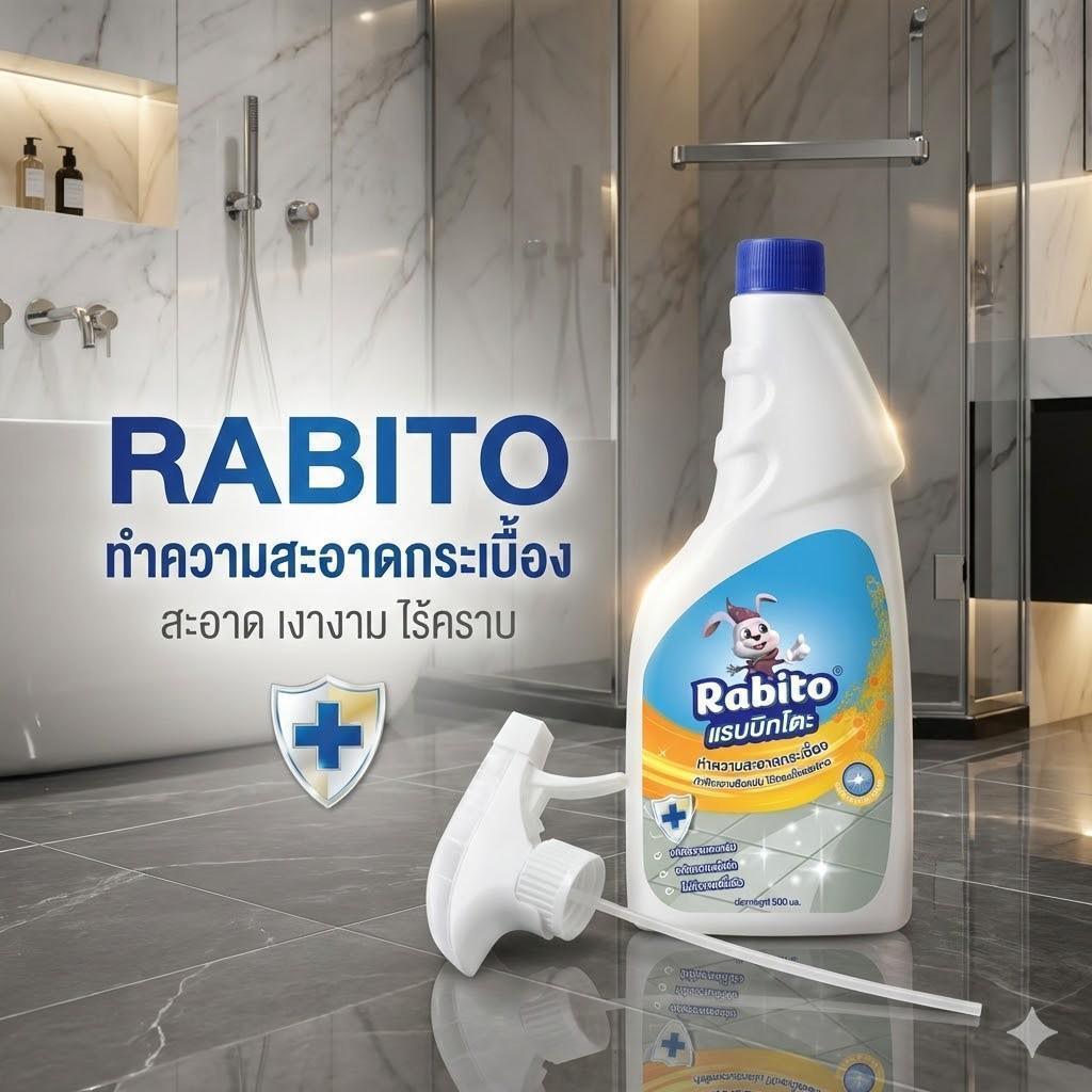 (แบบทดลองใช้ 1 ขวด) Rabito ผลิตภัณฑ์ทำความสะอาดกระเบื้อง น้ำยาขจัดคราบห้องน้ำ 2 โหมด (สเปรย์ละออง/โฟ