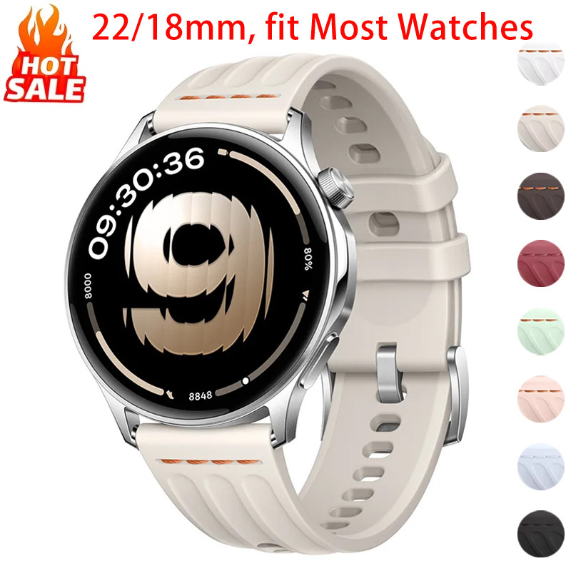 22/18 มม.ซิลิโคนกีฬาสําหรับ Huawei นาฬิกา GT6/GT5/GT4 46 มม.41 มม.สําหรับ Garmin 265/255/965/970 สําหรับ Ultimate 2/Runner 2 สาย Band