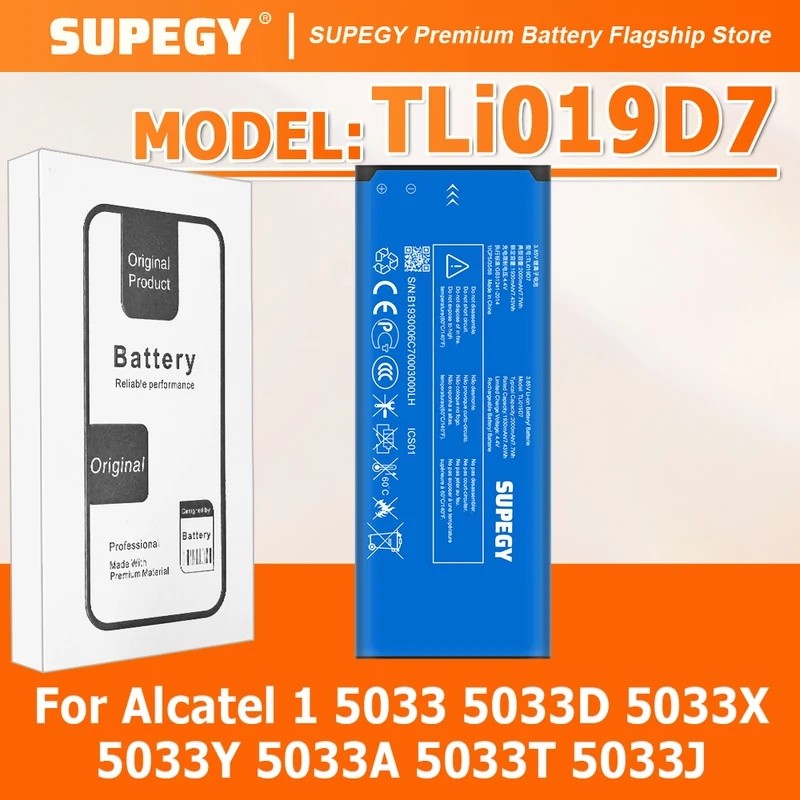 SUPEGY แบตเตอรี่ใหม่ TLi019D7 สําหรับ Alcatel 1 5033 5033D 5033X 5033Y 5033A 5033T 5033J Telstra Ess