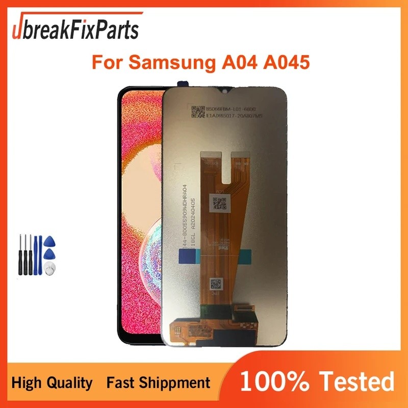 สําหรับ Samsung A04 A045 จอแสดงผล LCD Touch Screen Digitizer สําหรับ Samsung A045F A045M SM-A045F/DS