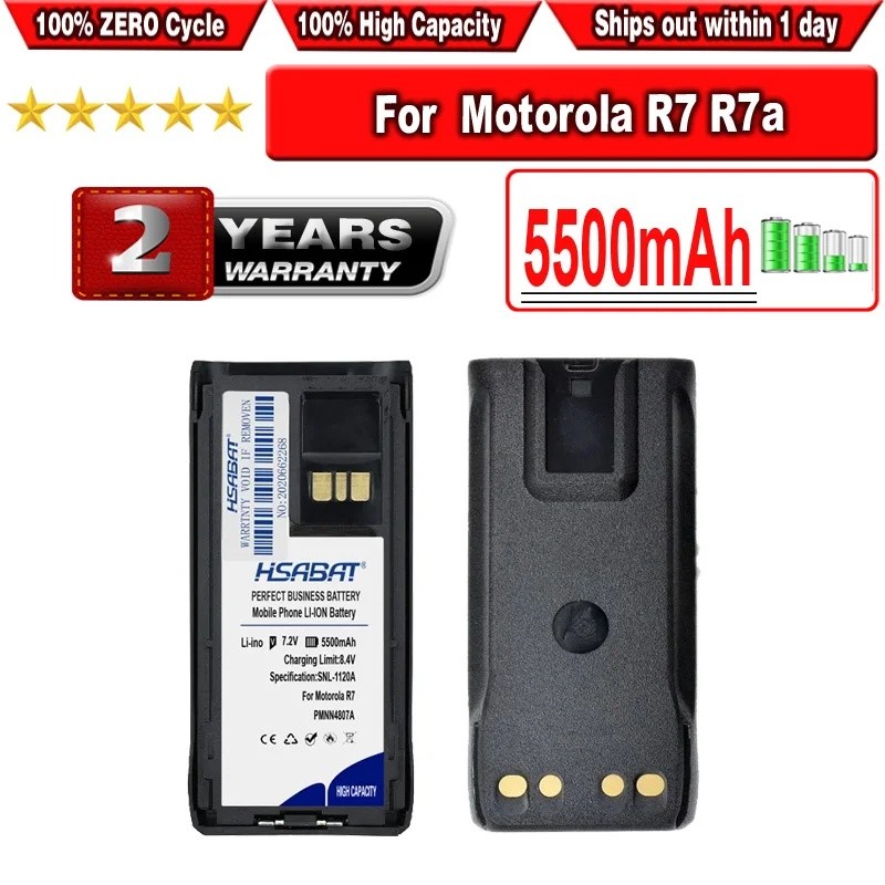 HSABAT 5500mAh PMNN4807A แบตเตอรี่สําหรับ Motorola R7 R7a MNN4808A PMNN4809 PMNN4810
