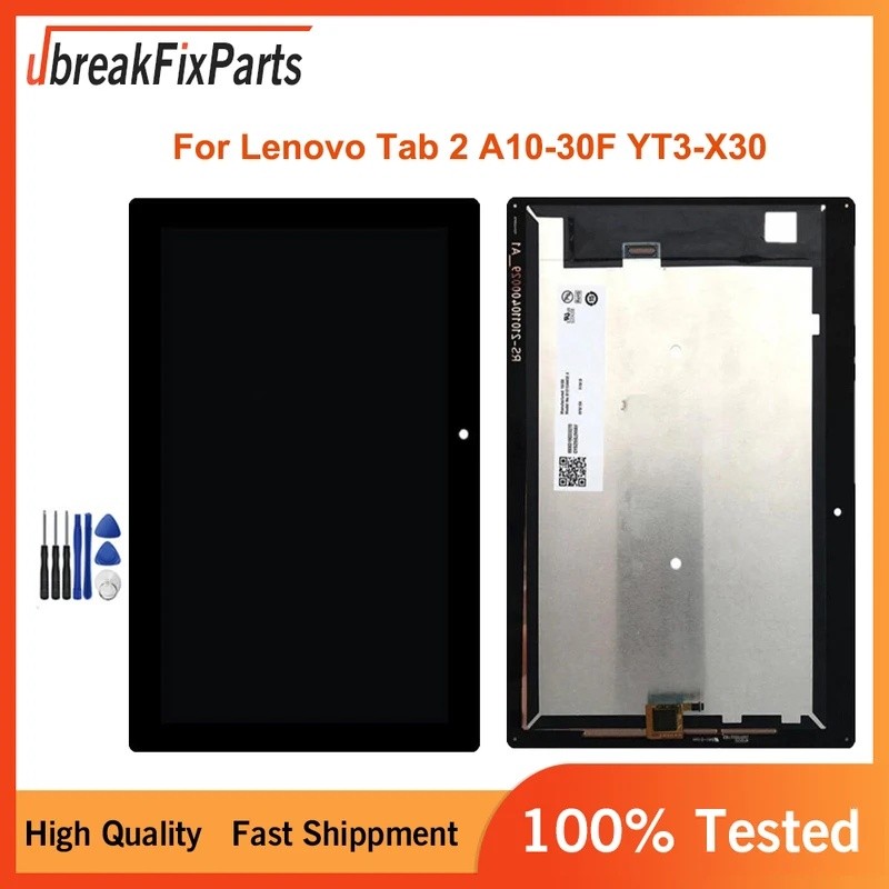 10.1 "สําหรับLenovo Tab 2 A10-30F YT3-X30 X30F TB2-X30F x30 a6500 จอแสดงผลLCDแผงกระจกTouch Screen Di