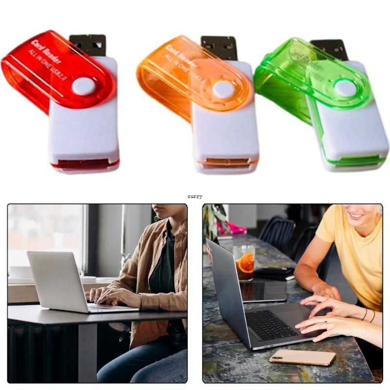 CUY USB TF Card Reader สําหรับ PC Memory Card to USB Adapter MS Card Reader สําหรับกล้องการ์ดหน่วยคว
