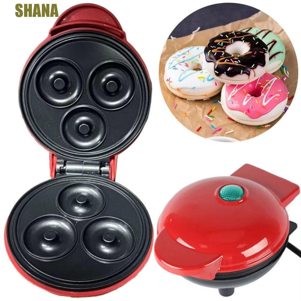 SHANA เครื่องทําวาฟเฟิลขนาดเล็ก, เครื่องทําแพนเค้กไฟฟ้ามัลติฟังก์ชั่นความร้อนอย่างรวดเร็ว, เครื่องทําอาหารใช้ในครัวเรือน EU Plug/US Plug ถาดอบไฟฟ้าวาฟเฟิล|การเตรียมอาหารเช้า
