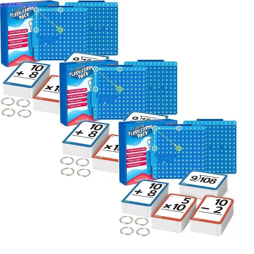 CYBERGLIDE Math Board Fidget Toy, Math Manipives IQ Game Multiplication Flash Cards, Early Education