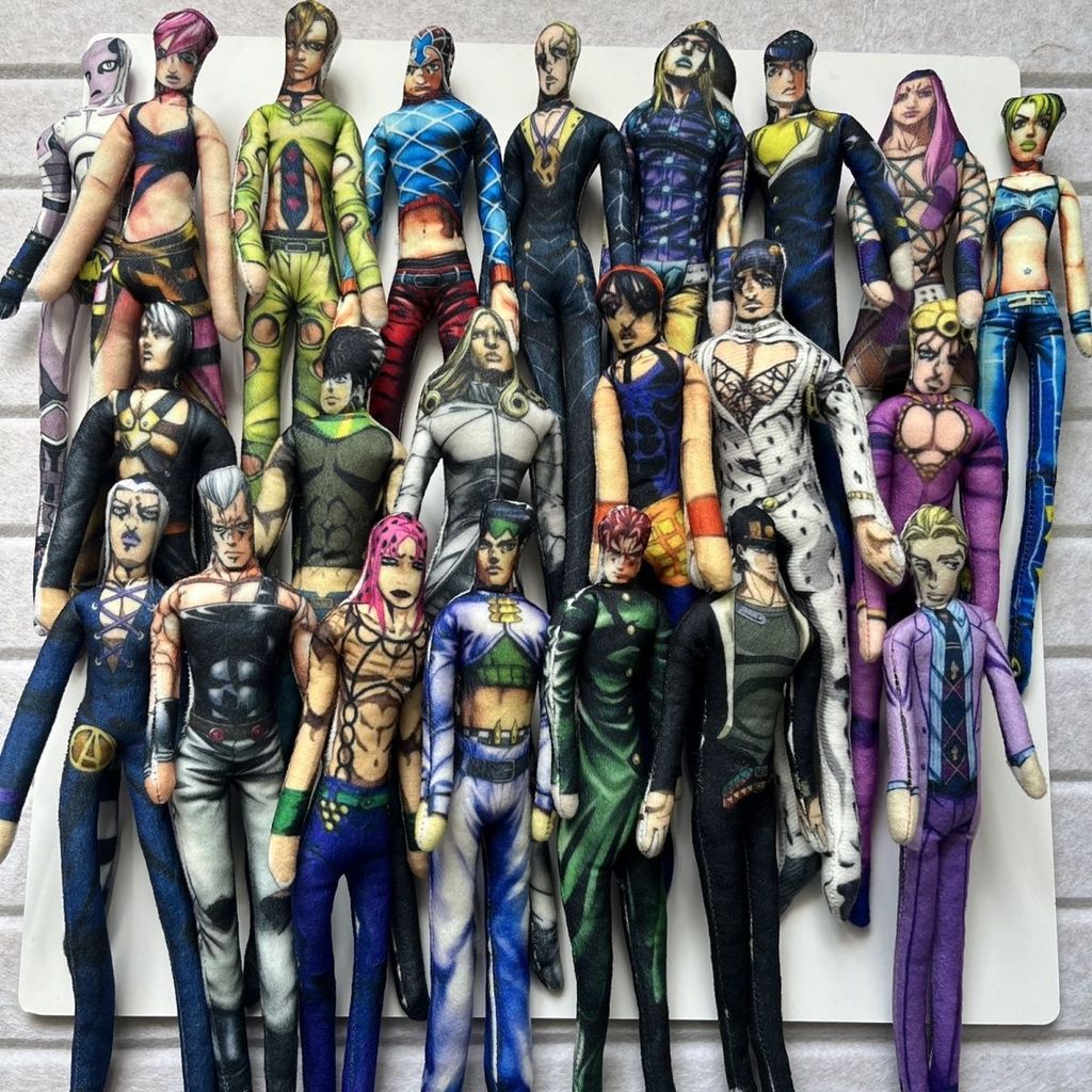 JOJO Series Bendable Wire Frame บทคัดย่อ Plush ตุ๊กตาปรับ Pose อะนิเมะตัวอักษรตุ๊กตาของเล่นแปลกเดสก์