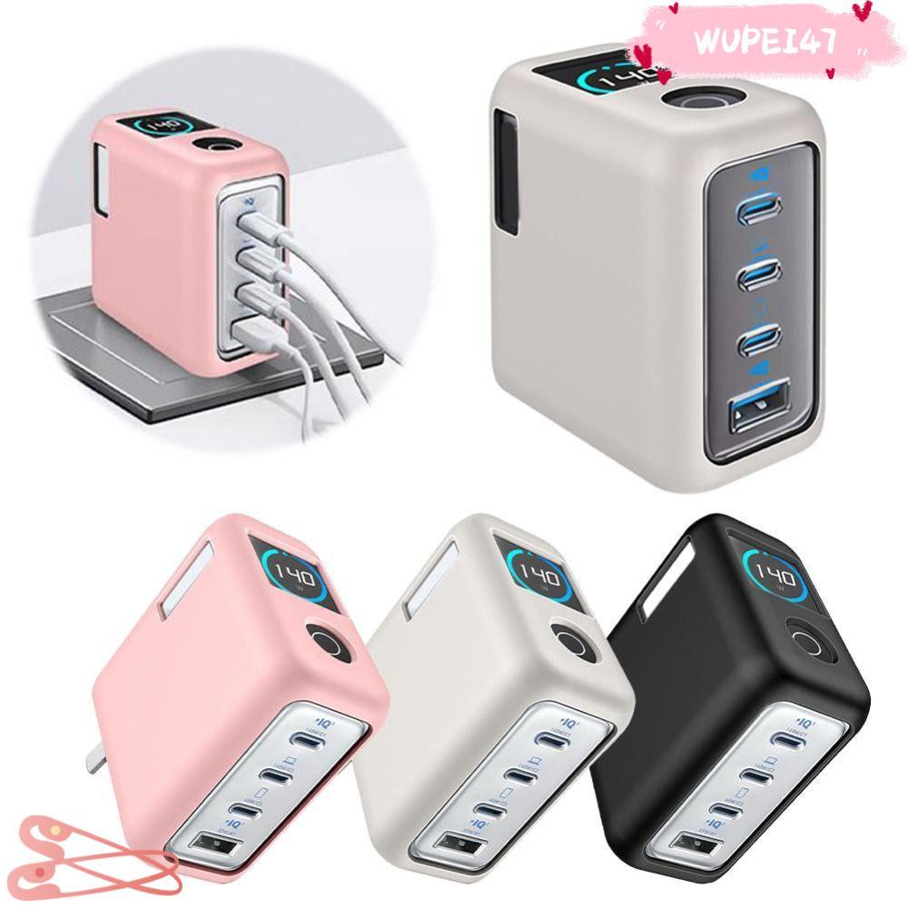 WUPEI47AD ซิลิโคน, นุ่มกันกระแทกป้องกัน,สีทึบกันฝุ่นพกพาพกพาสําหรับ Anker Zolo 140W Charger Travel
