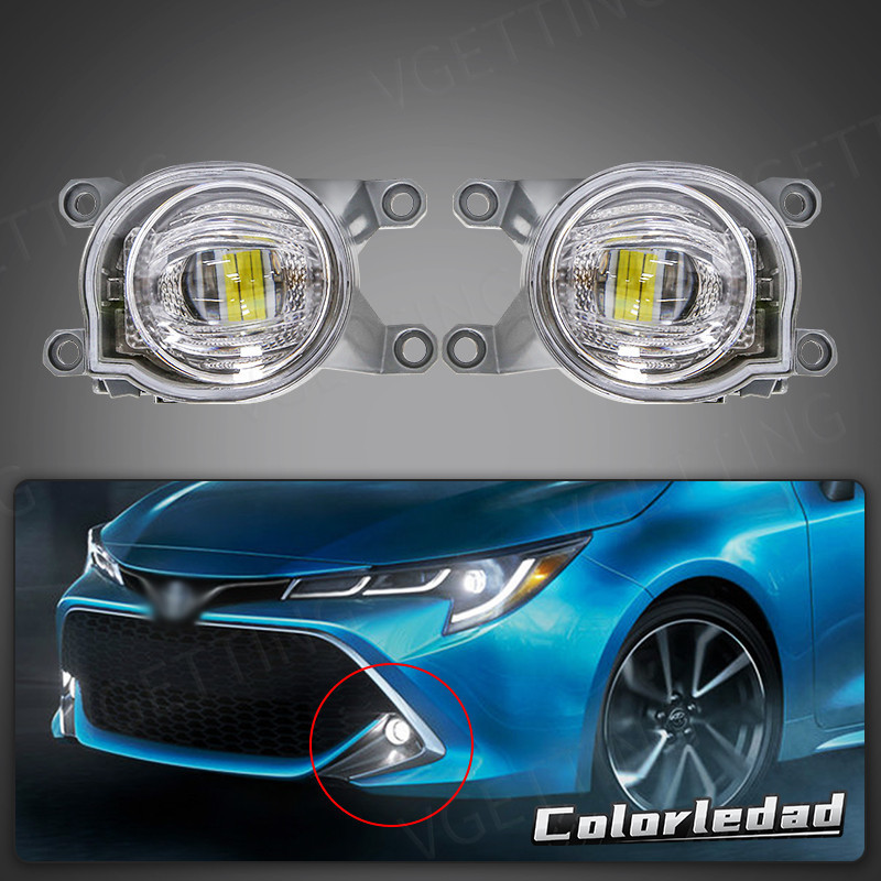 ไฟตัดหมอกรถยนต์สําหรับToyota CHR Levin Corolla L LE XLE Hatchback Yaris Fortuner Hilux Revo SW4 2019