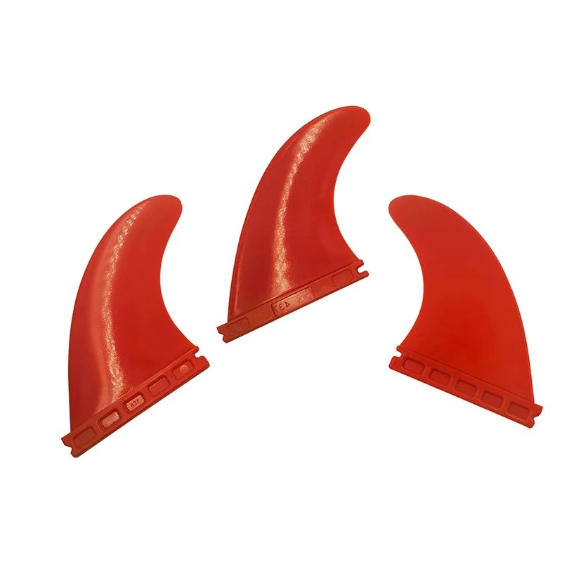 UPSURF FUTURE Fins กระดานโต้คลื่น G5 สีแดงพลาสติก Surf Fins 3 ชิ้นต่อชุดแท็บเดี่ยว Fin SUP อุปกรณ์เสริม