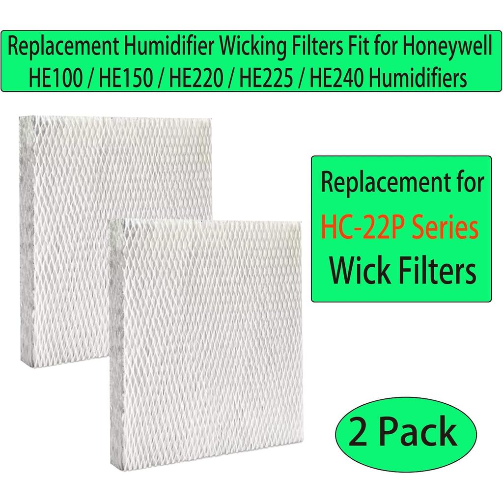 2 ชิ้น Wick Filters สําหรับ Honeywell Home HC22P Humidifier Pad, 10x 9.5x 1.5 นิ้ว | รุ่น HE100, HE1