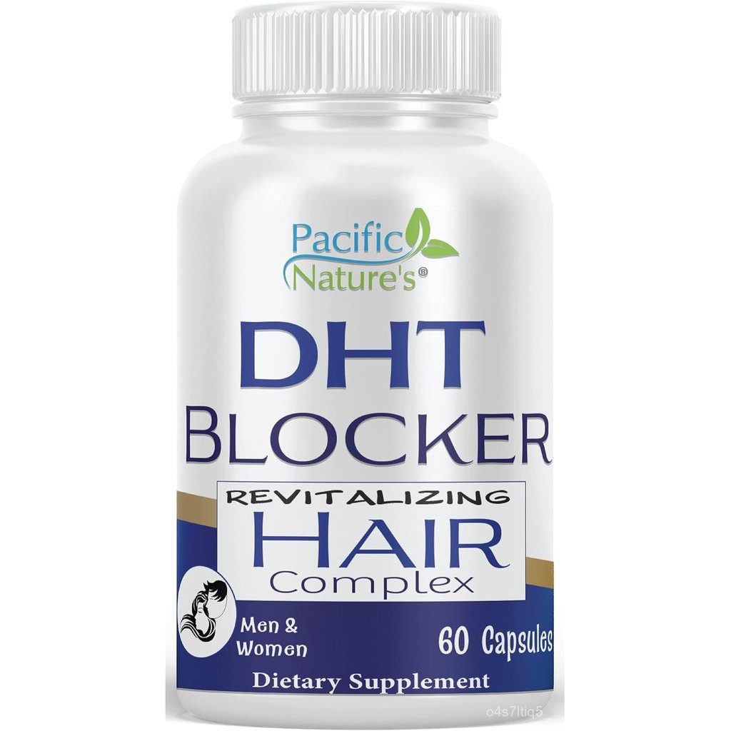 PACIFIC NATURE'S DHT Blocker Revitalizing Hair Growth Supplement (60 Capsules) Supports Healthy Hair