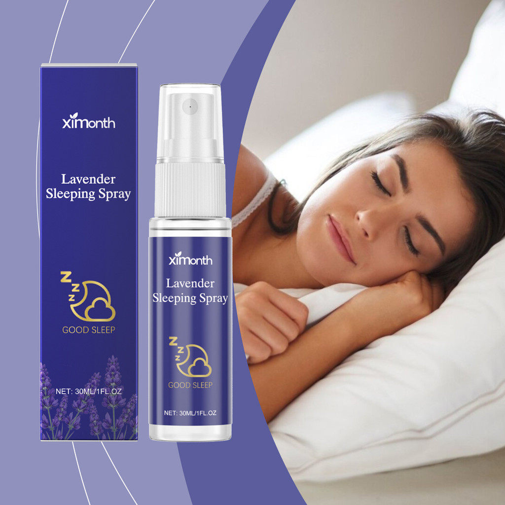 [คลังสินค้าพร้อม] XIMONTH Lavender Sleeping Spray Night Tranquil Gentle Care Sleep Body Care หมอนสเป
