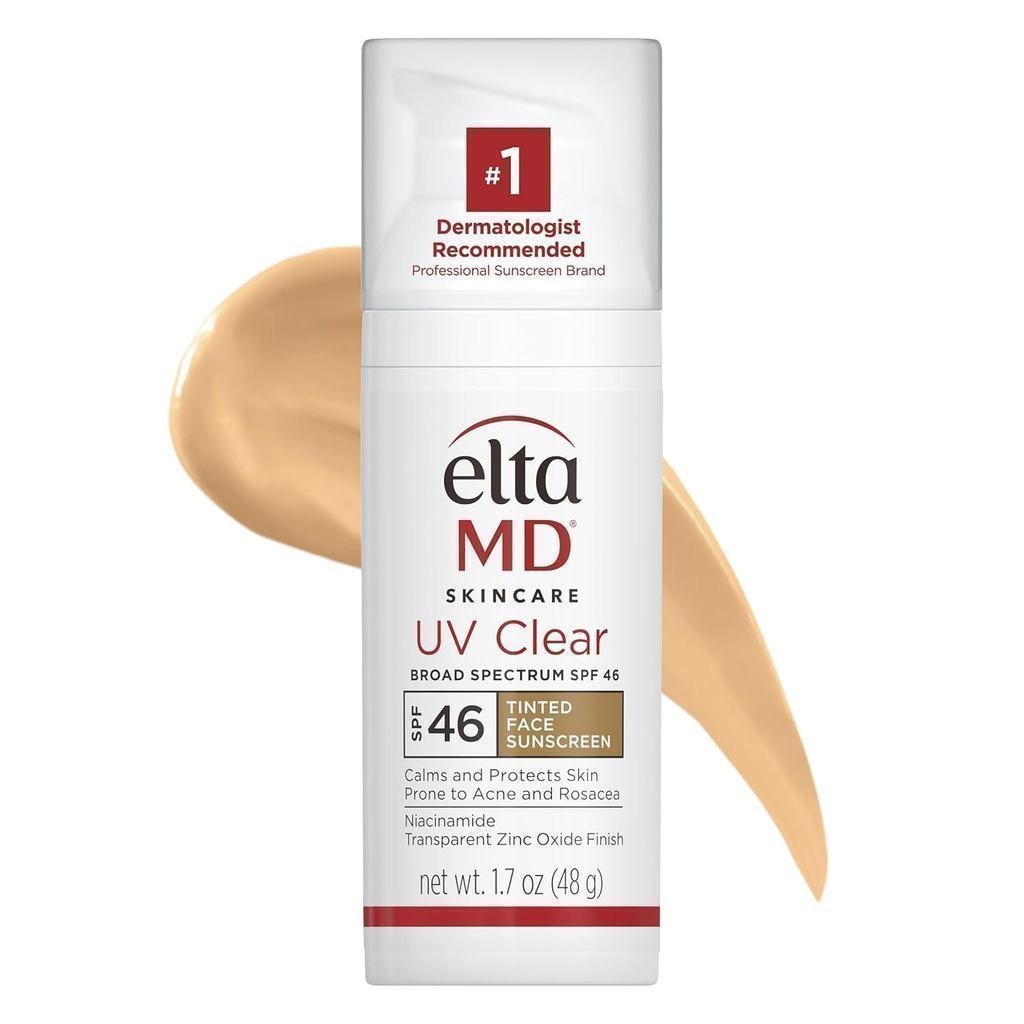 EltaMD UV Clear Tinted Face Sunscreen, SPF 46 Oil- Free with Zinc Oxide, Dermatologist Recommended F