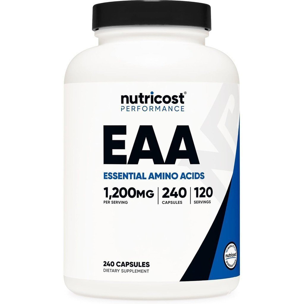 Nutricot EAA แคปซูล 1200 มก., 240 แคปซูล-กรดอะมิโนจําเป็น, 120 ครั้ง Take-No ส่วนผสมพันธุกรรม, ปราศจ
