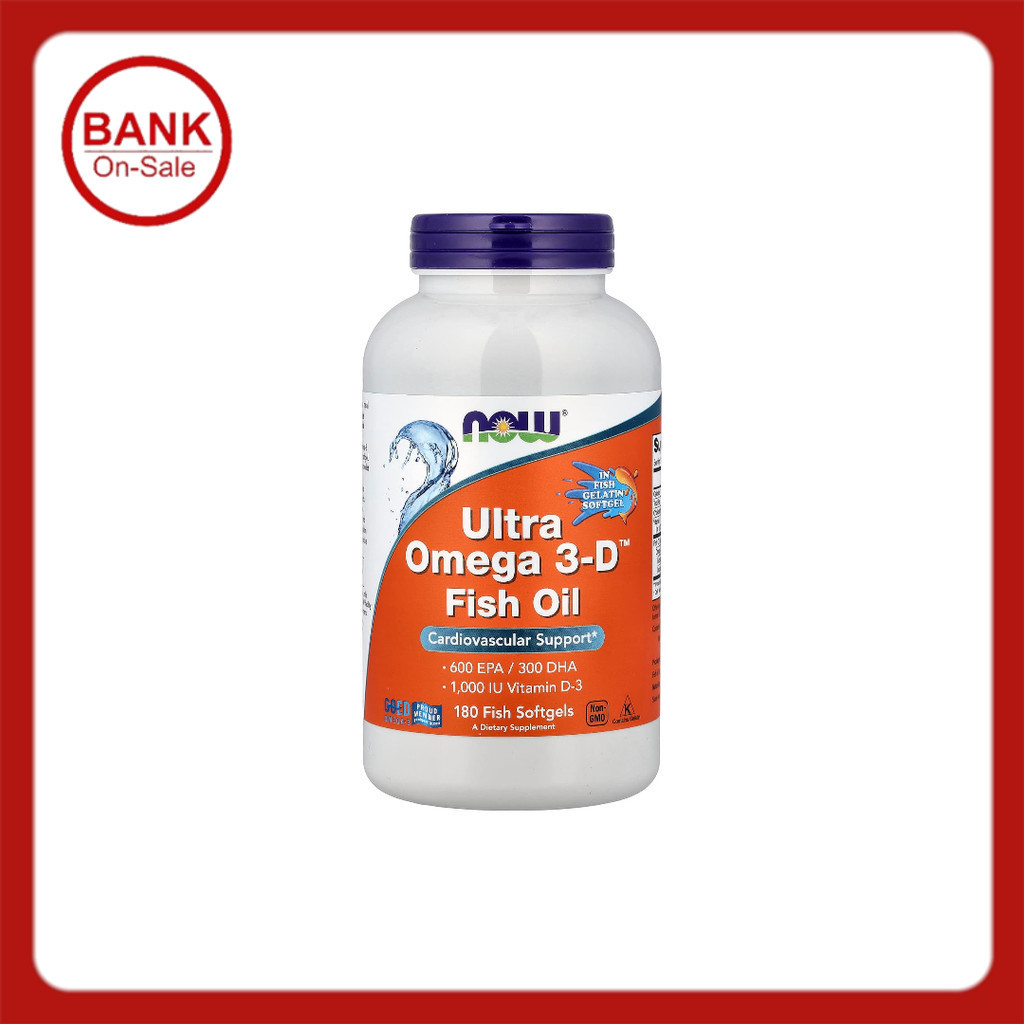 NOW Foods, Ultra Omega 3-D™ Fish Oil, 180 Fish Softgels