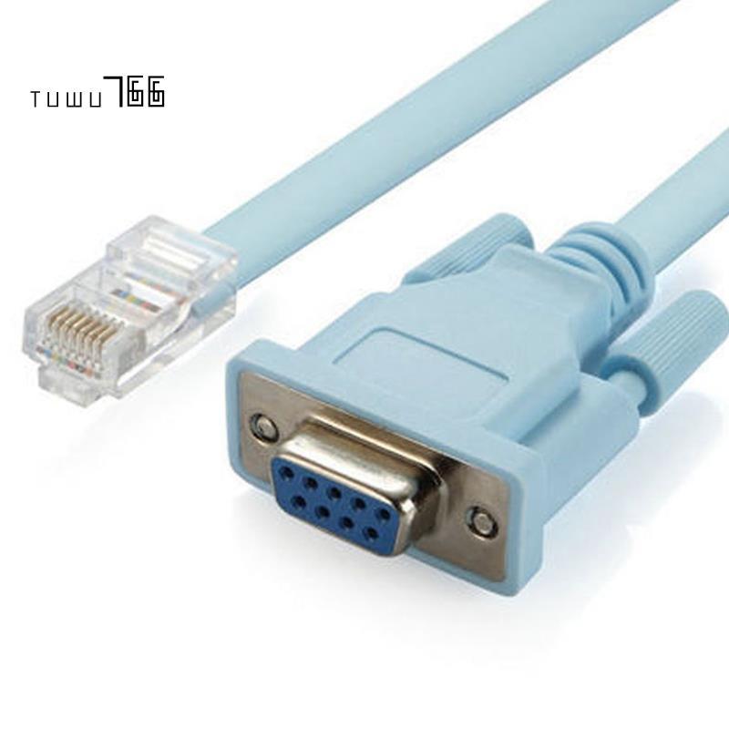 [tuwu766]สายคอนโซล USB RJ45 Cat5 Ethernet To Rs232 DB9 COM พอร์ตอนุกรมหญิงเราเตอร์สายเคเบิลอะแดปเตอร