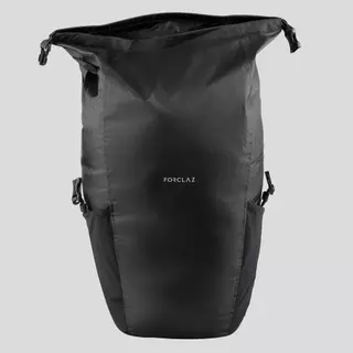 Decathlon Waterproof Foldable Backpack 20L - Travel เป้สะพายหลังกันละอองน้ำแบบพับได้ขนาด 20 ลิตรรุ่น Travel - Black