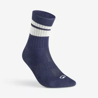 Decathlon High Tennis Socks Tri-Pack Rs 500 ถุงเท้าเทนนิสข้อสูง รุ่น Rs 500 แพ็ค 3 คู่ - Beige/Blue