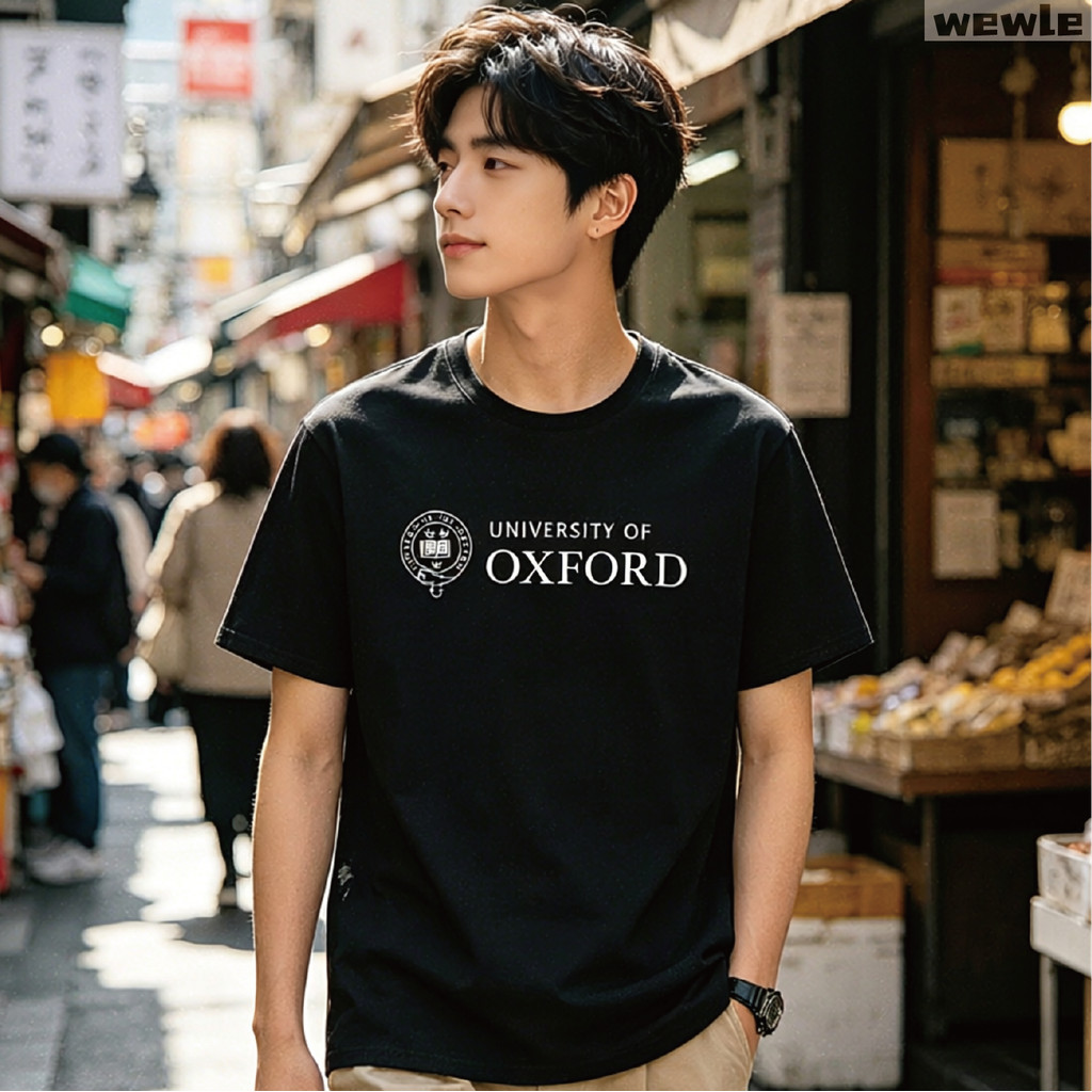 Oxon University Uniform Short-Sleeved Oxford University Study T-Shirt University Oxford Party Commem