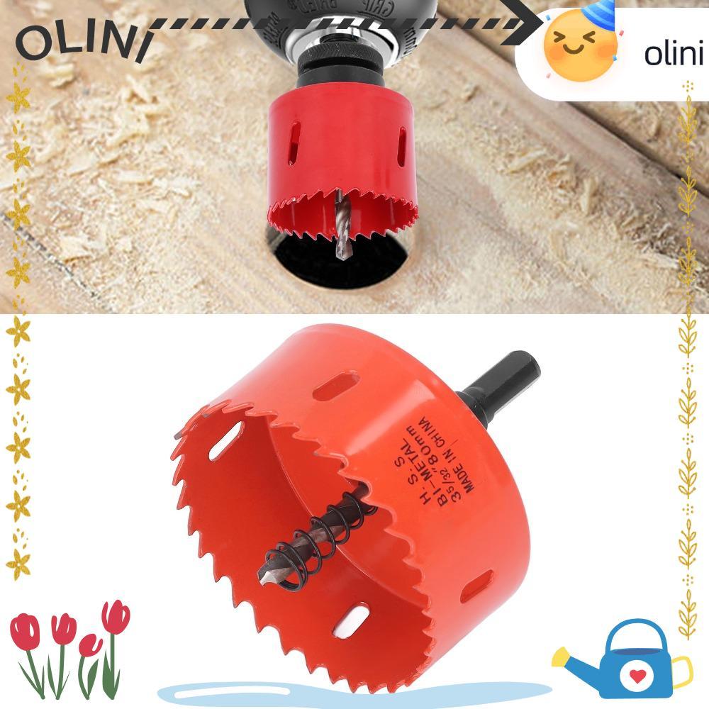 OLINI Bi-Metal Hole Saw, 37 มม.ความลึก 80 มม.เส้นผ่านศูนย์กลางเครื่องตัดรู,ทนทานเรียบตัดขอบ Arbor Mandrel Fast Chip Removal เจาะเครื่องตัดโลหะอ่อน